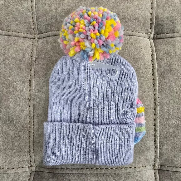 NWT Toby & Me Infant Pom Hat and Mitten Set - Picture 3 of 4